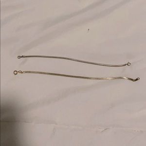 Real silver bracelets 6 inches long